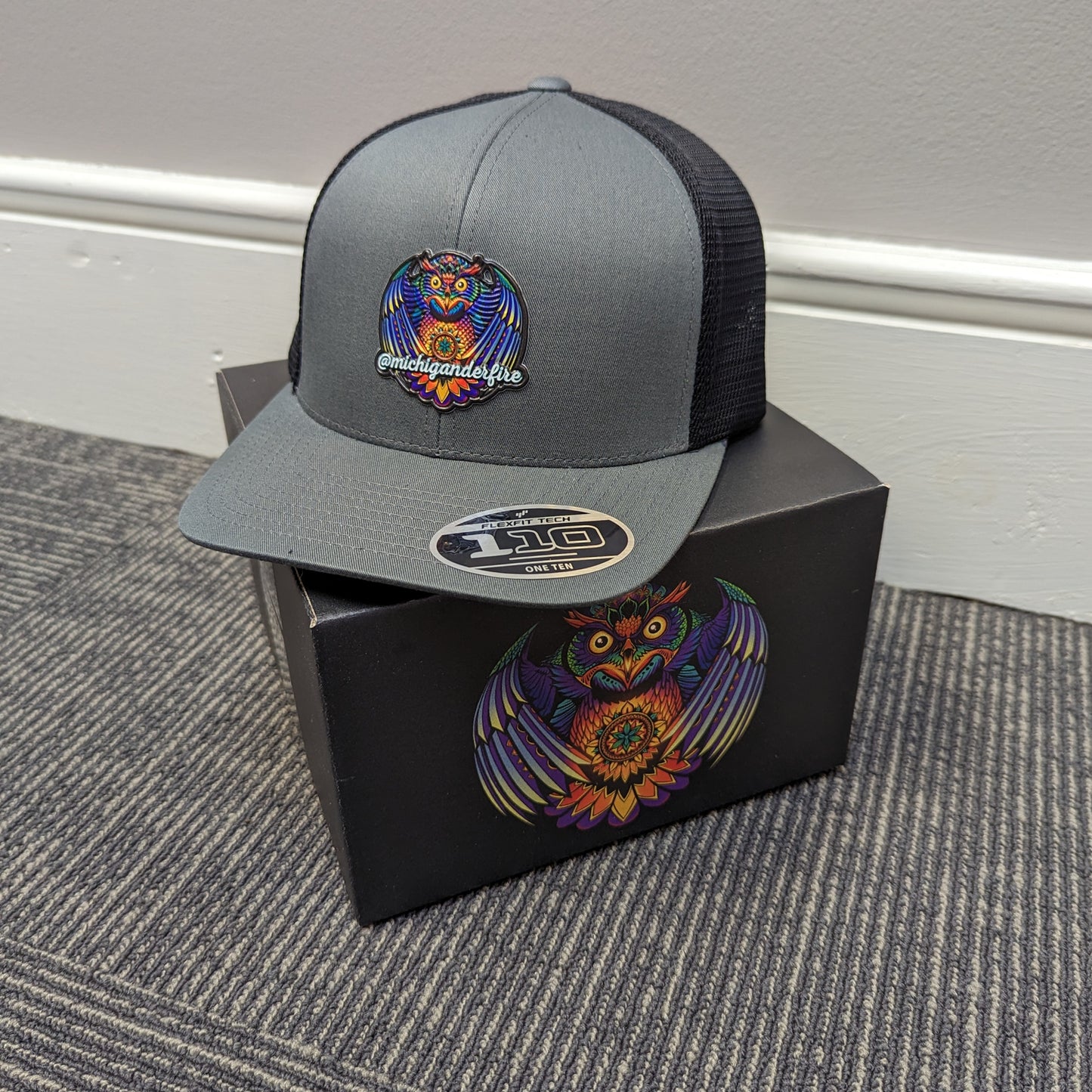 Grey / Black Michigander Fire Snapback