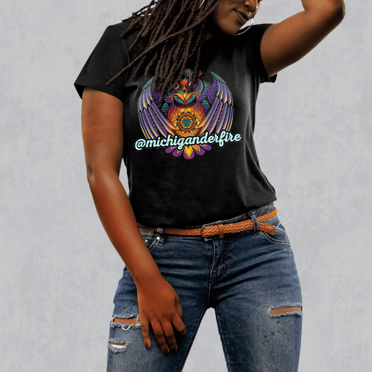 Women's Michigander Fire Premium Tee